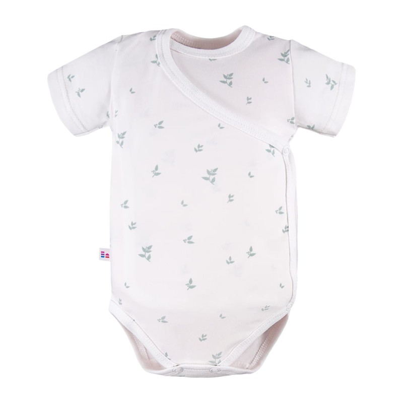 Cardigan bodysuit with leaves pattern