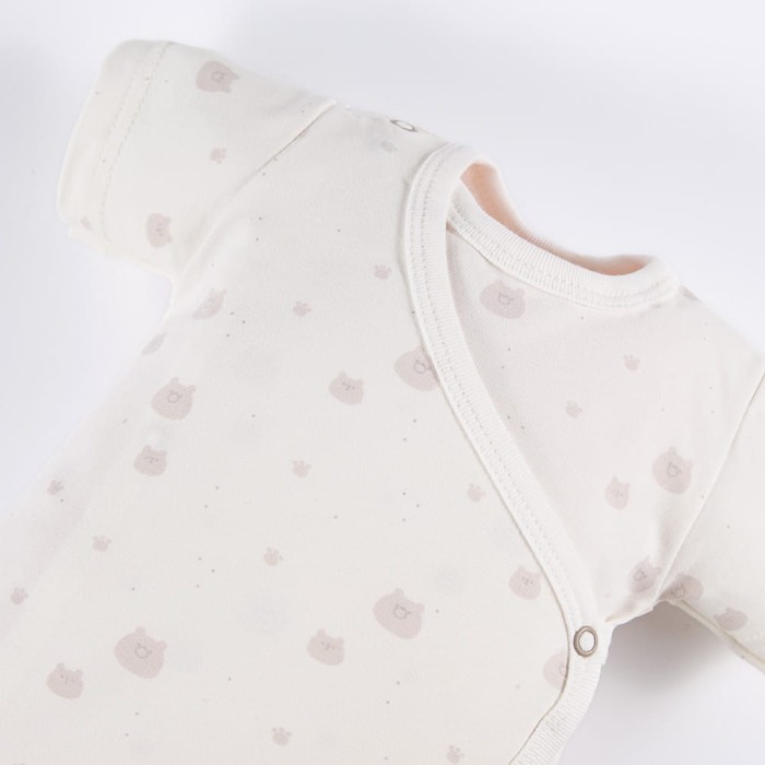 Cardigan bodysuit with teddy bears pattern