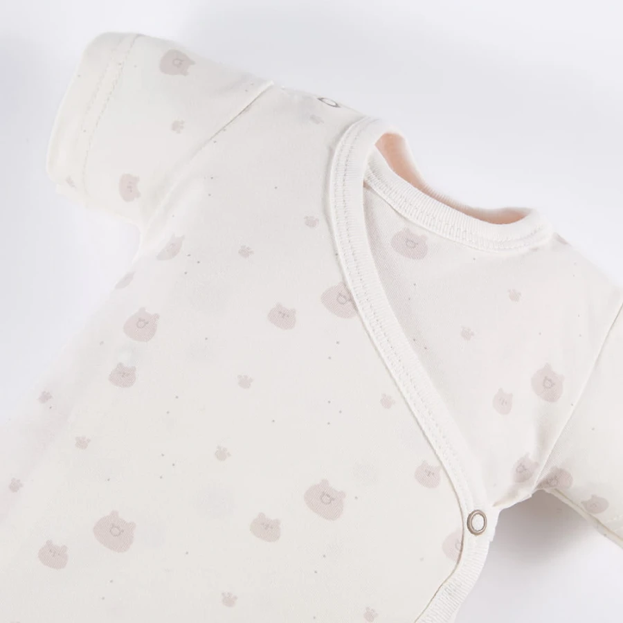 Cardigan bodysuit with teddy bears pattern
