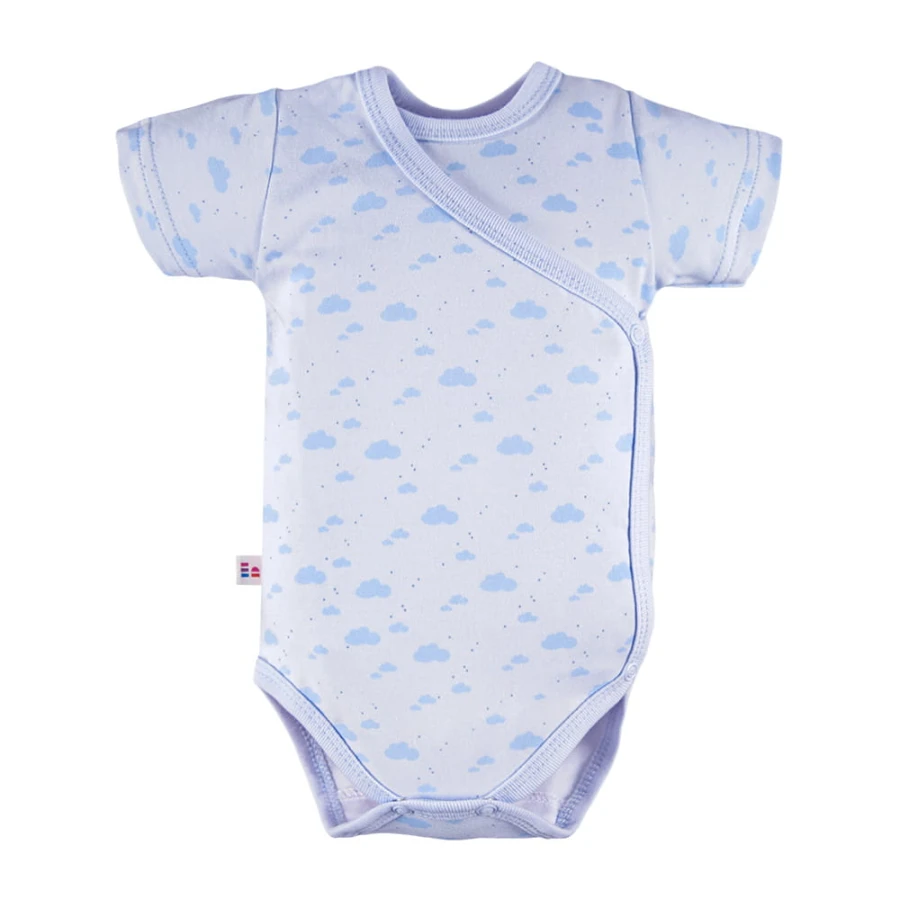 Cardigan bodysuit with cloud pattern