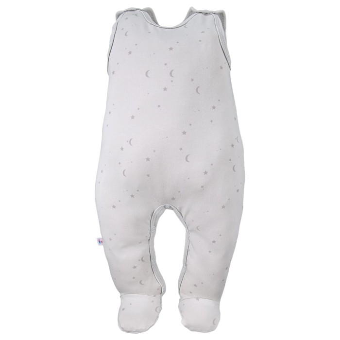Romper suit gray with star pattern