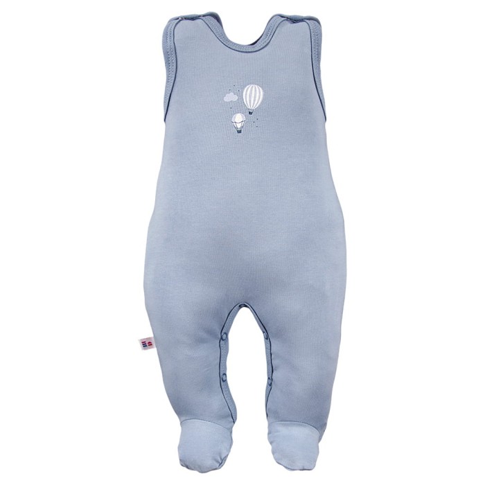 Romper suit blue with balloon pattern