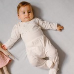 Dětské polodupačky ecru