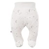 Joggers with feet with a stars pattern ecru