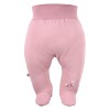 Joggers with feet with a flower pattern pink