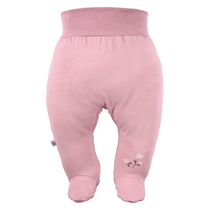 Joggers with feet with a flower pattern pink