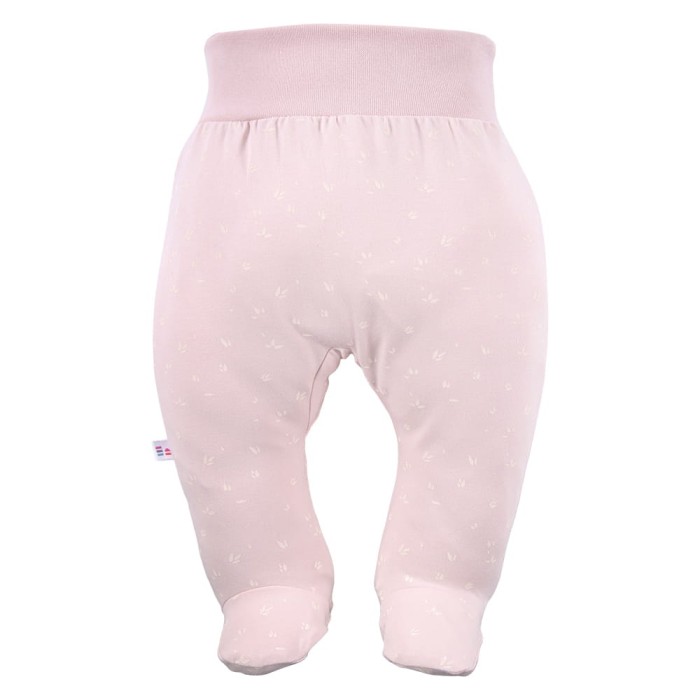 Joggers with feet with a flower pattern pink