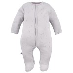 Baby sleepsuit with cloud pattern gray