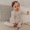 Baby sleepsuit with teddy bears pattern ecru