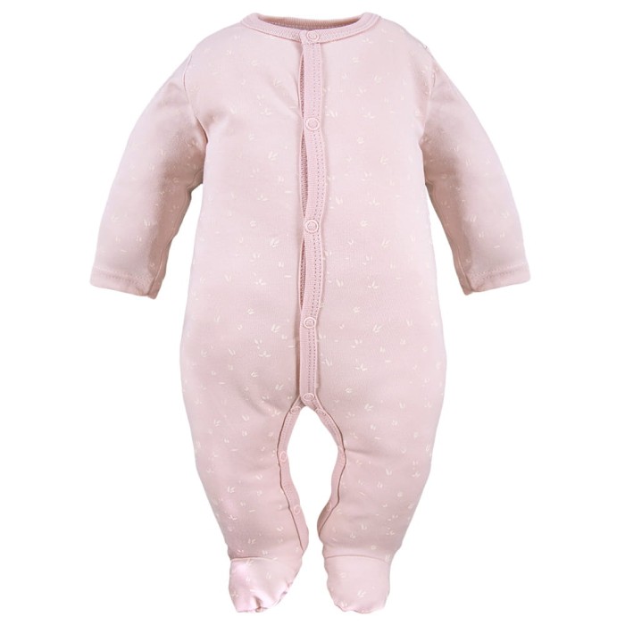 Baby sleepsuit with flower pattern pink