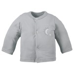 Kimono shirt with star pattern gray
