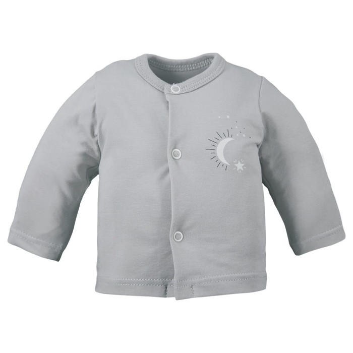 Kimono shirt with star pattern gray