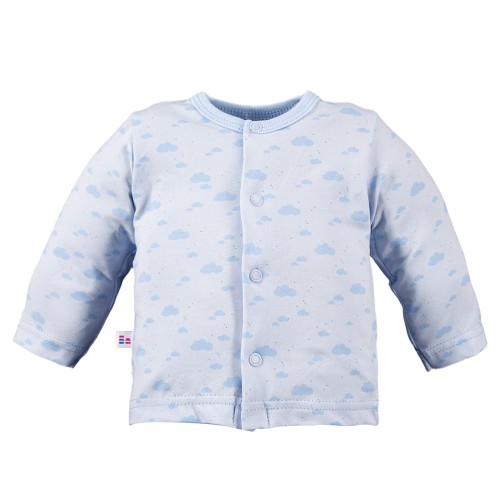 Kimono shirt with cloud pattern blue