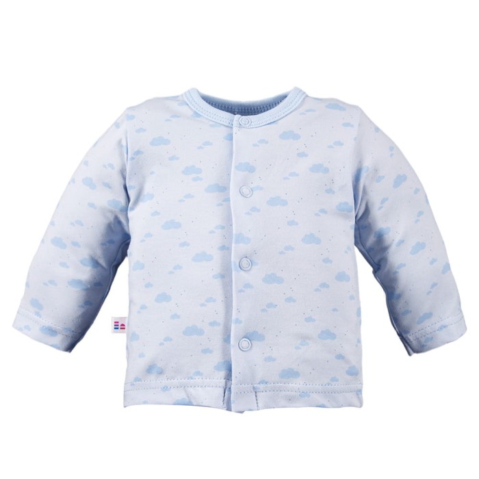 Kimono shirt with cloud pattern blue