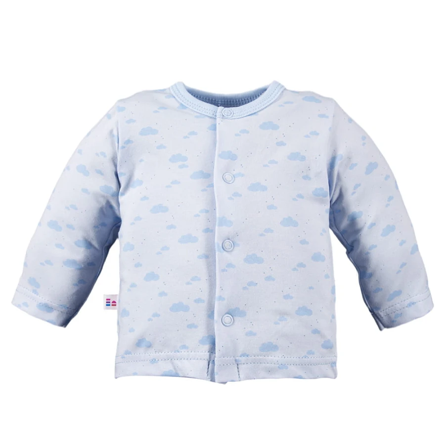 Kimono shirt with cloud pattern blue