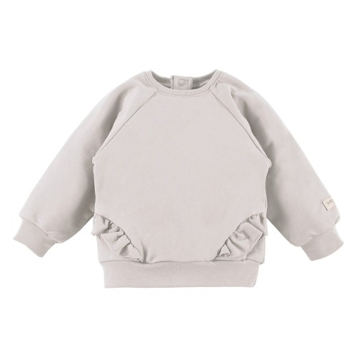 Sweatshirt beige with frill