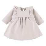 Dress with frills beige