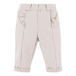 Trousers with frills beige