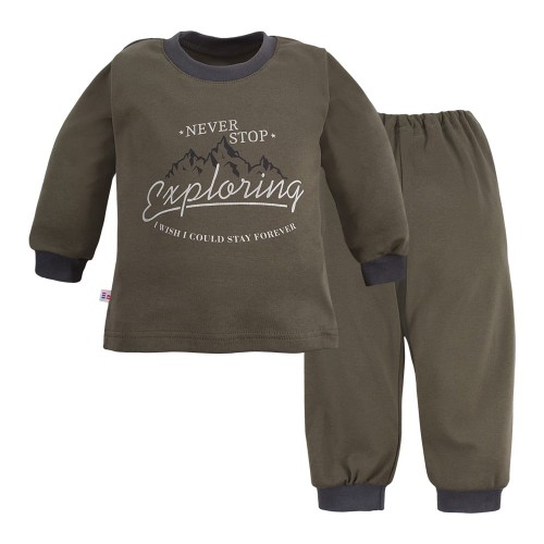 Pajamas with print khaki