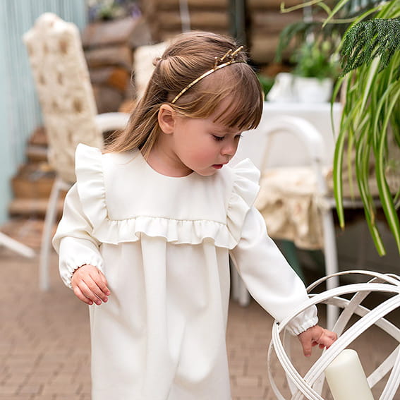 Dress with frill pink