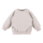 Sweatshirt beige with frill