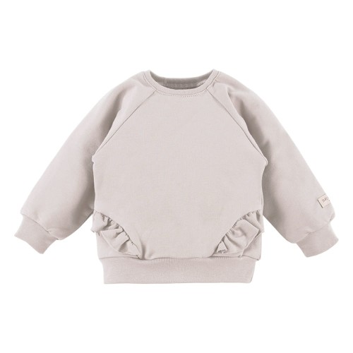 Sweatshirt beige with frill