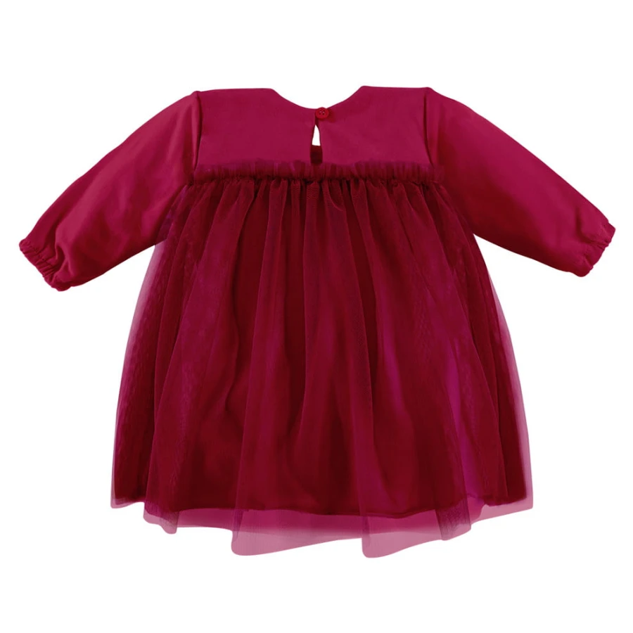 Tulle dress maroon