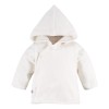 Hooded fleece sweatshirt ecru