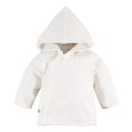 Hooded fleece sweatshirt ecru