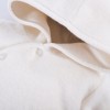 Hooded fleece sweatshirt ecru
