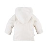 Hooded fleece sweatshirt ecru