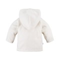 Hooded fleece sweatshirt ecru