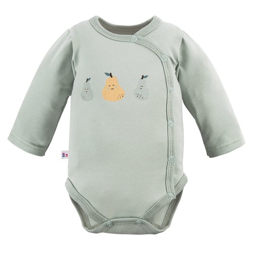 Dětské zavinovací body s hruškami, zelené