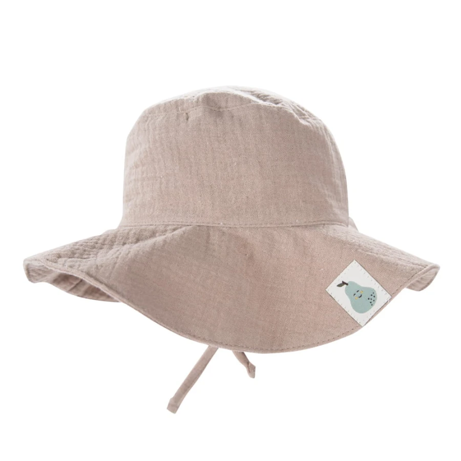 Baby hat muslin beige