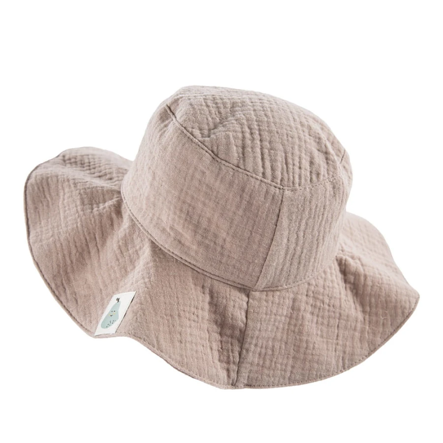 Baby hat muslin beige