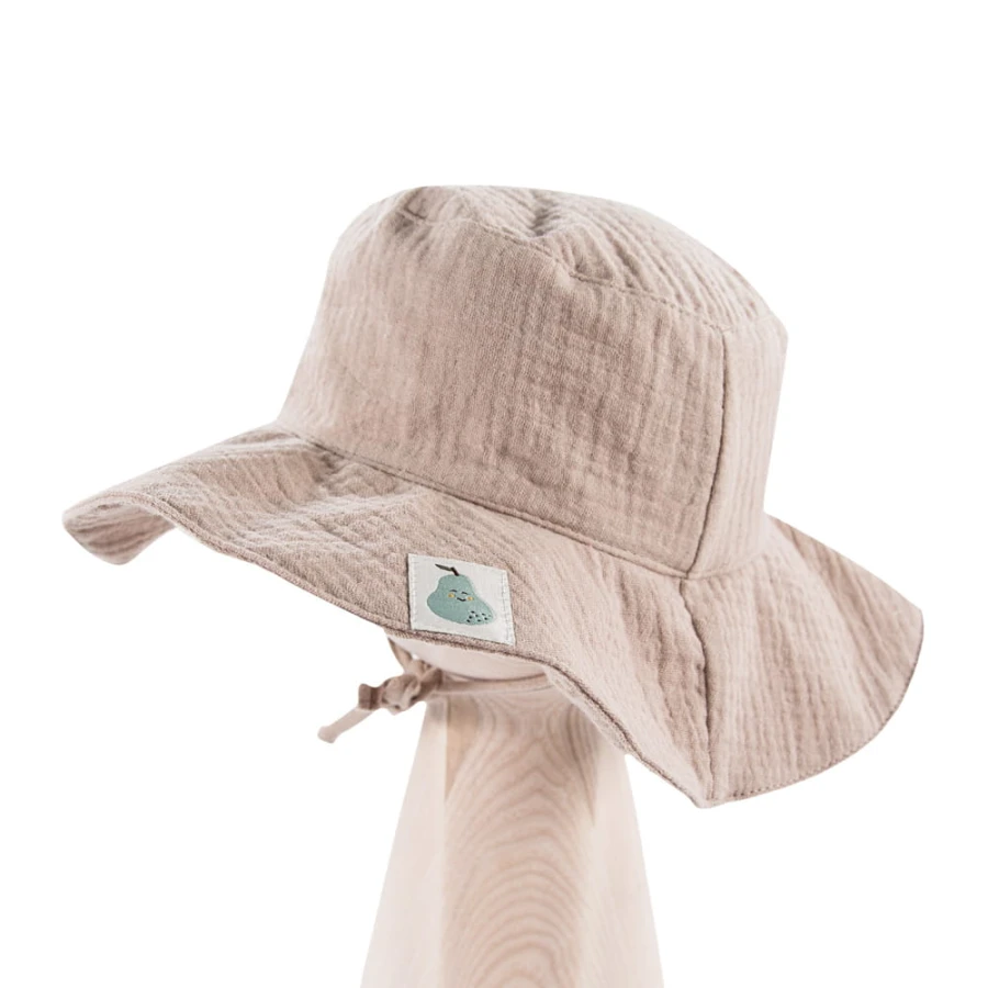 Baby hat muslin beige