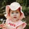 Muslin pink hat with badge