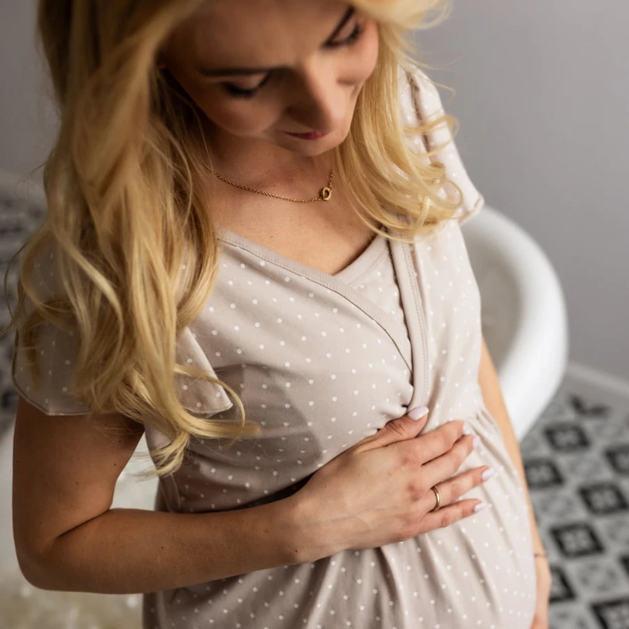 Těhotenská košile béžová EMILY
