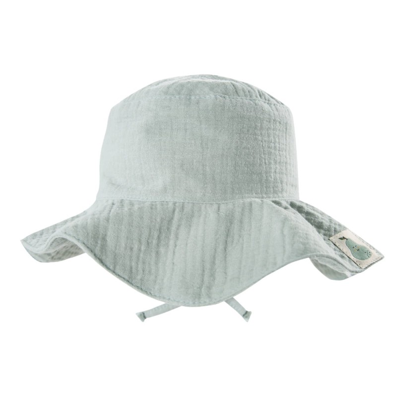 Baby hat muslin light green