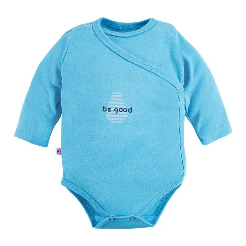 Kojenecké body modré barvy s avokádovým motivem<br>