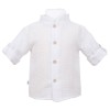 White muslin shirt with mandarin collar