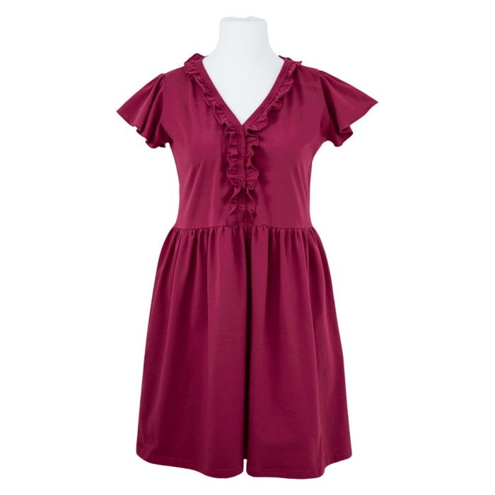 Pregnancy dress maroon LINDA