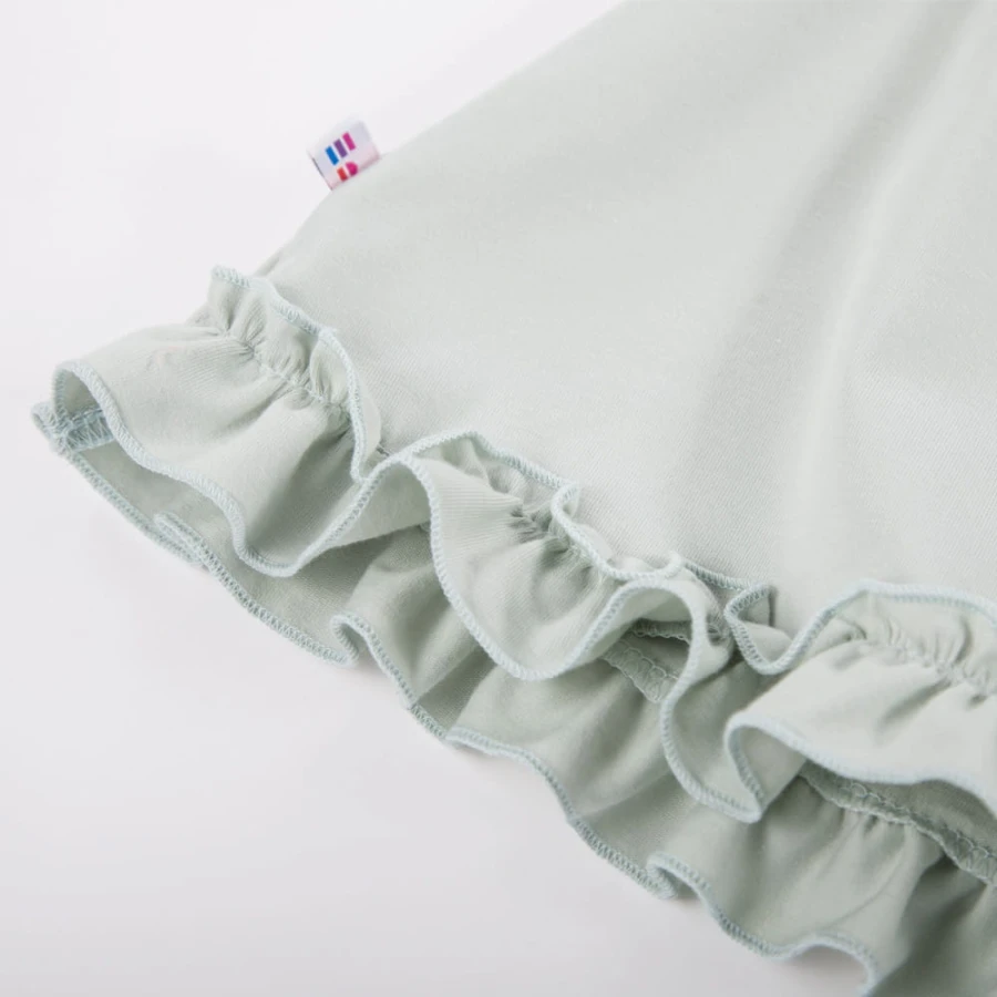 Dress with frills mint