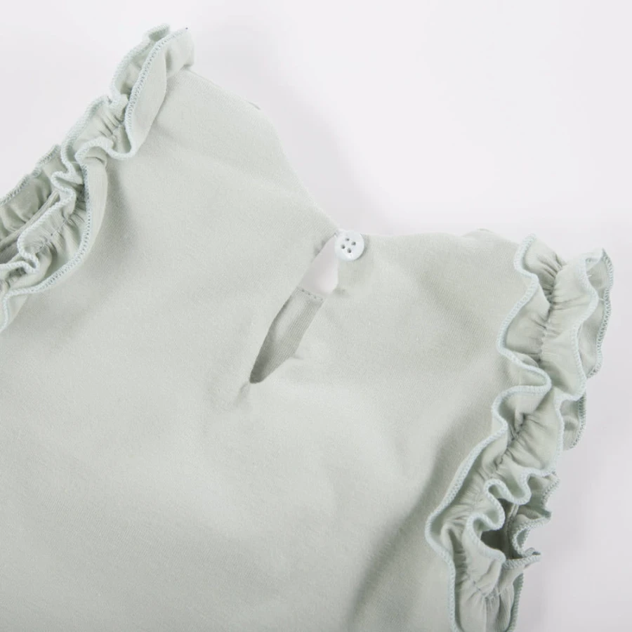 Dress with frills mint