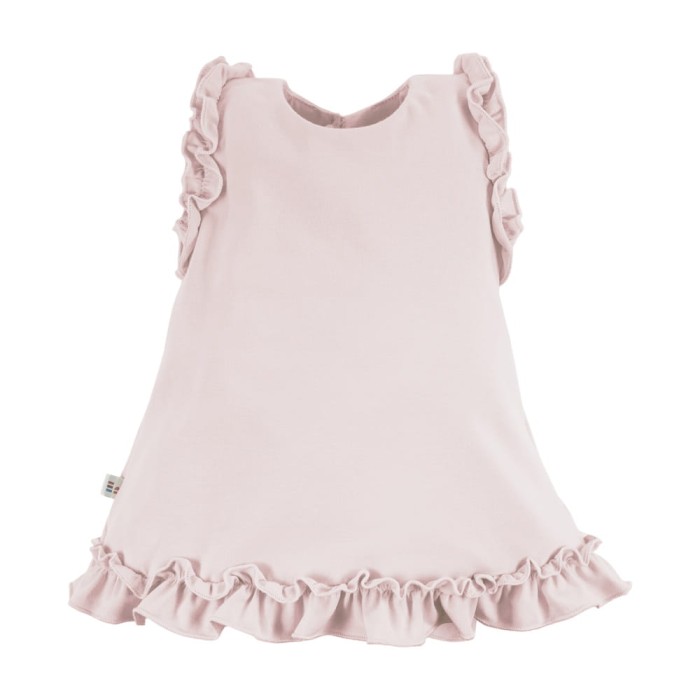 Dress with frills beige