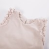 Dress with frills beige