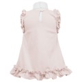 Dress with frills beige