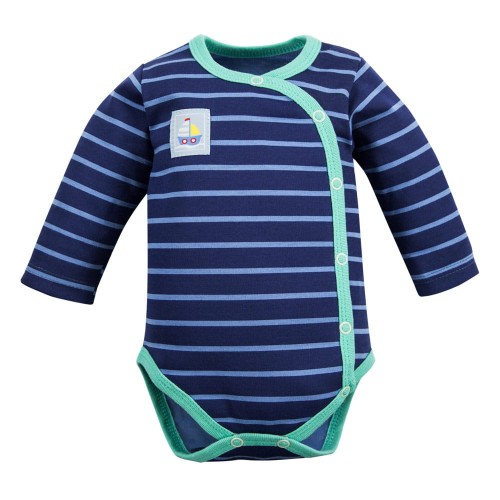 Cardigan bodysuits navy blue with stripes