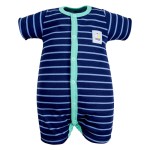 Navy romper with badge