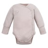 Cardigan baby body from merino wool beige